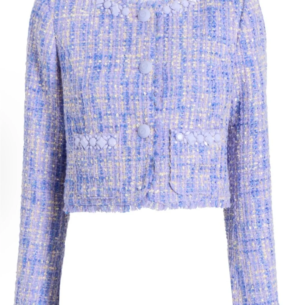 Cinq à Sept Lavender Tweed Blazer - Picture 2 of 3